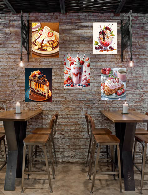 Pack de 5 Tableaux Modernes – Vinyle Mat sur MDF – Collection Explosif