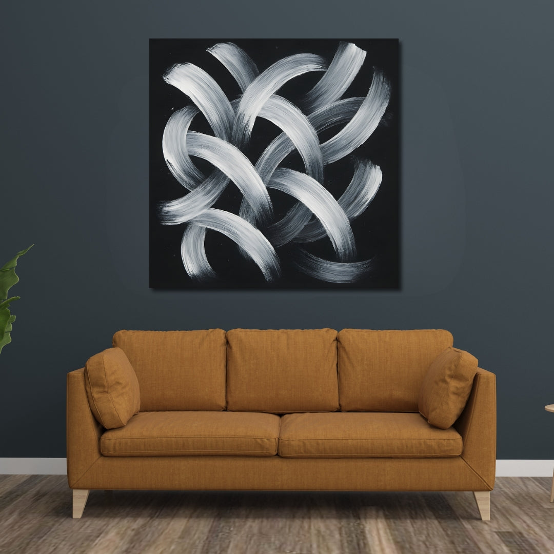 Tableau décoratif – Tressage Silencieux – 100 x 100 cm