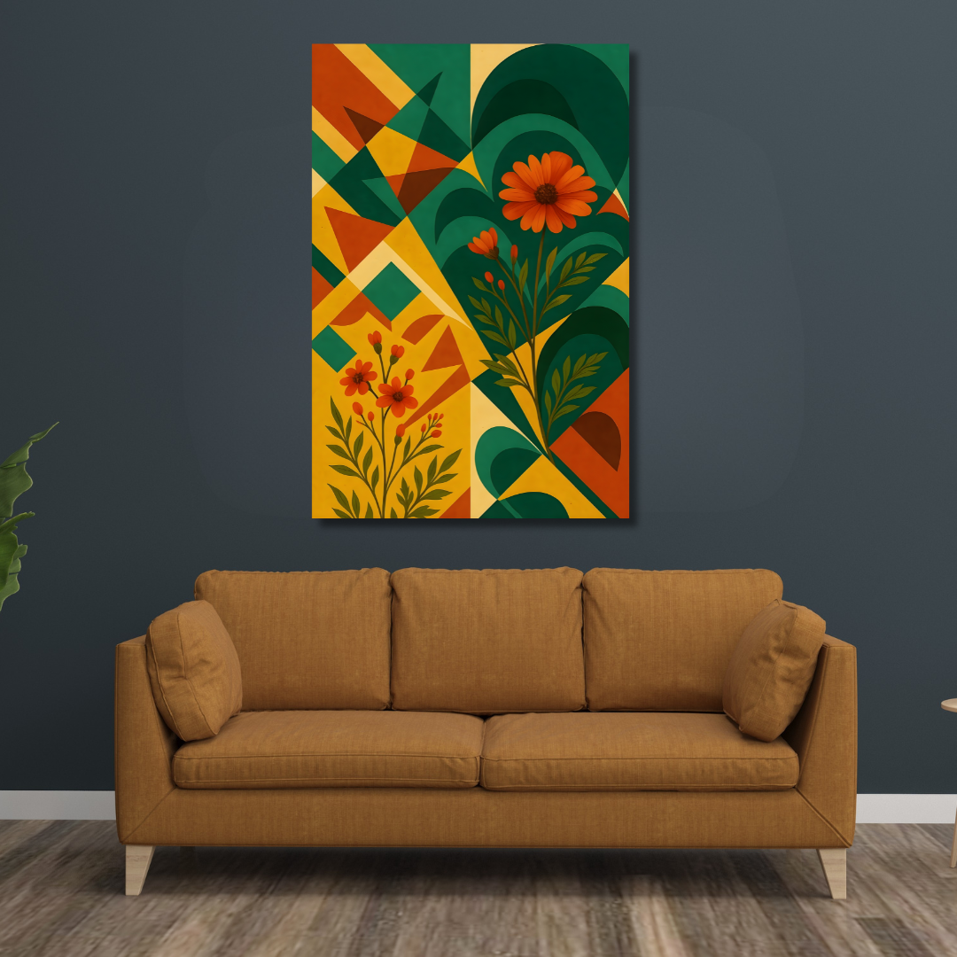 Tableau décoratif – Florale Abstraite – 120 x 80 cm