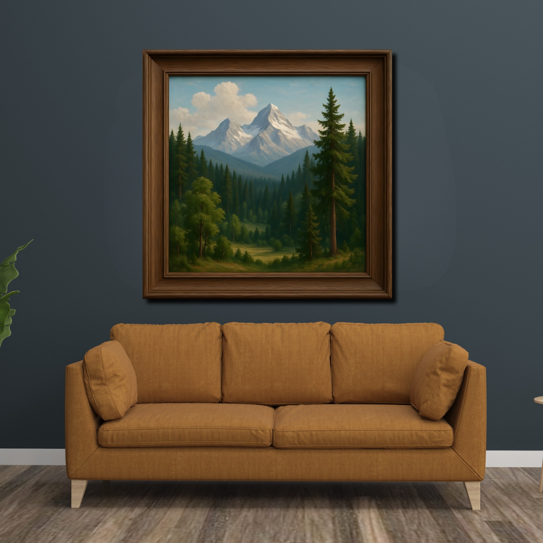 tableau décoratif - Sérénité Alpine - 100 x 100 cm