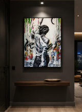 Tableau Décoratif "Urban Freedom" – Street Art & Énergie Féminine