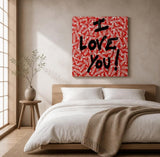 Tableau Pop Art "Fragile Love" – Street Art & Romance Urbaine ( 100 cm X 80 cm )