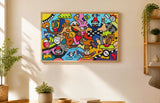 Tableau Néo-Cubiste "Dédale Créatif" – Pop Art & Imagination ( 120 cm X 80 cm )