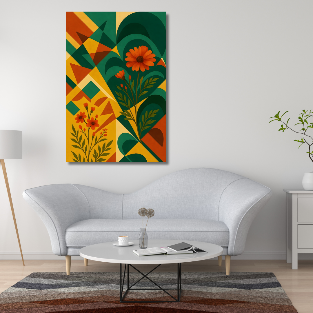 Tableau décoratif – Florale Abstraite – 120 x 80 cm