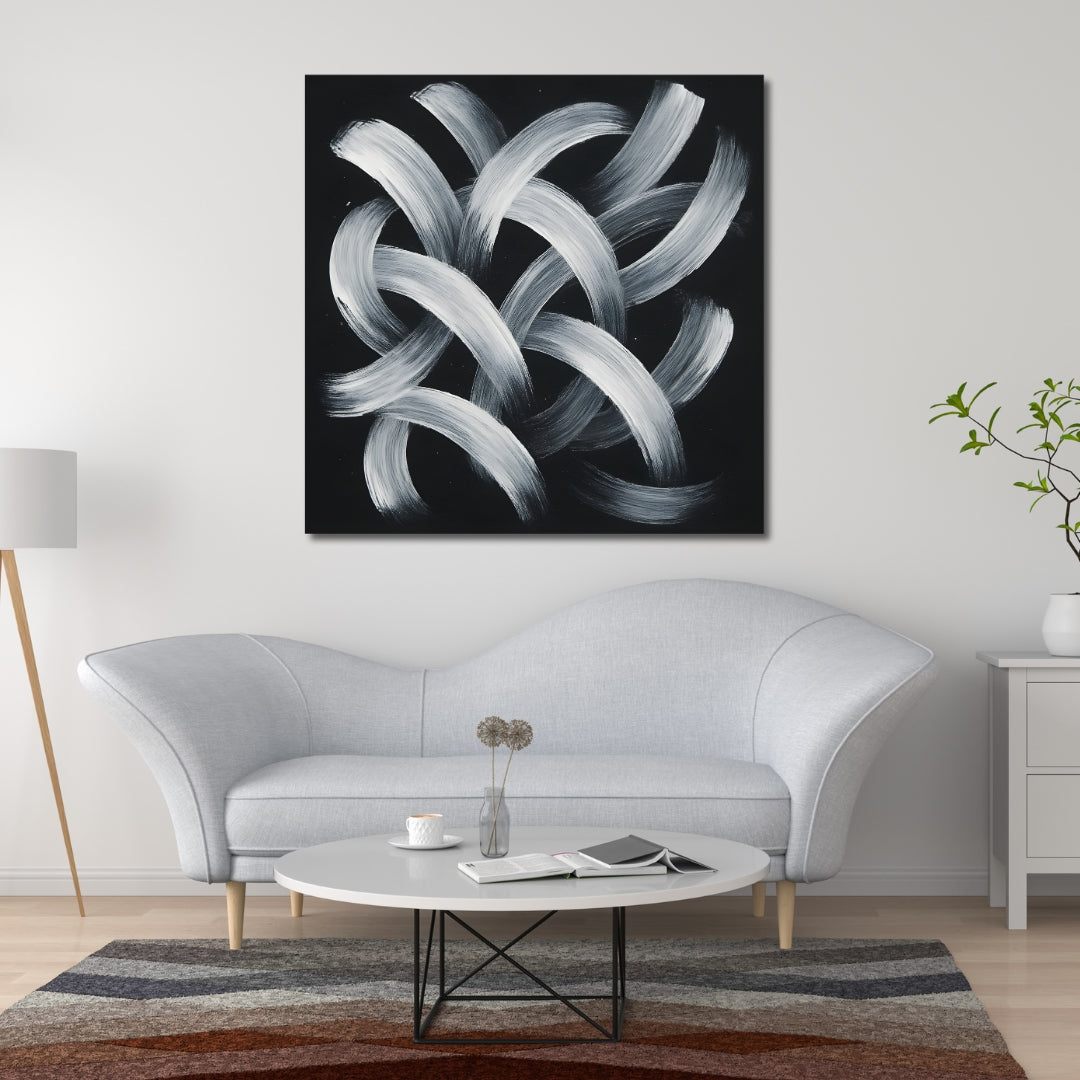 Tableau décoratif – Tressage Silencieux – 100 x 100 cm