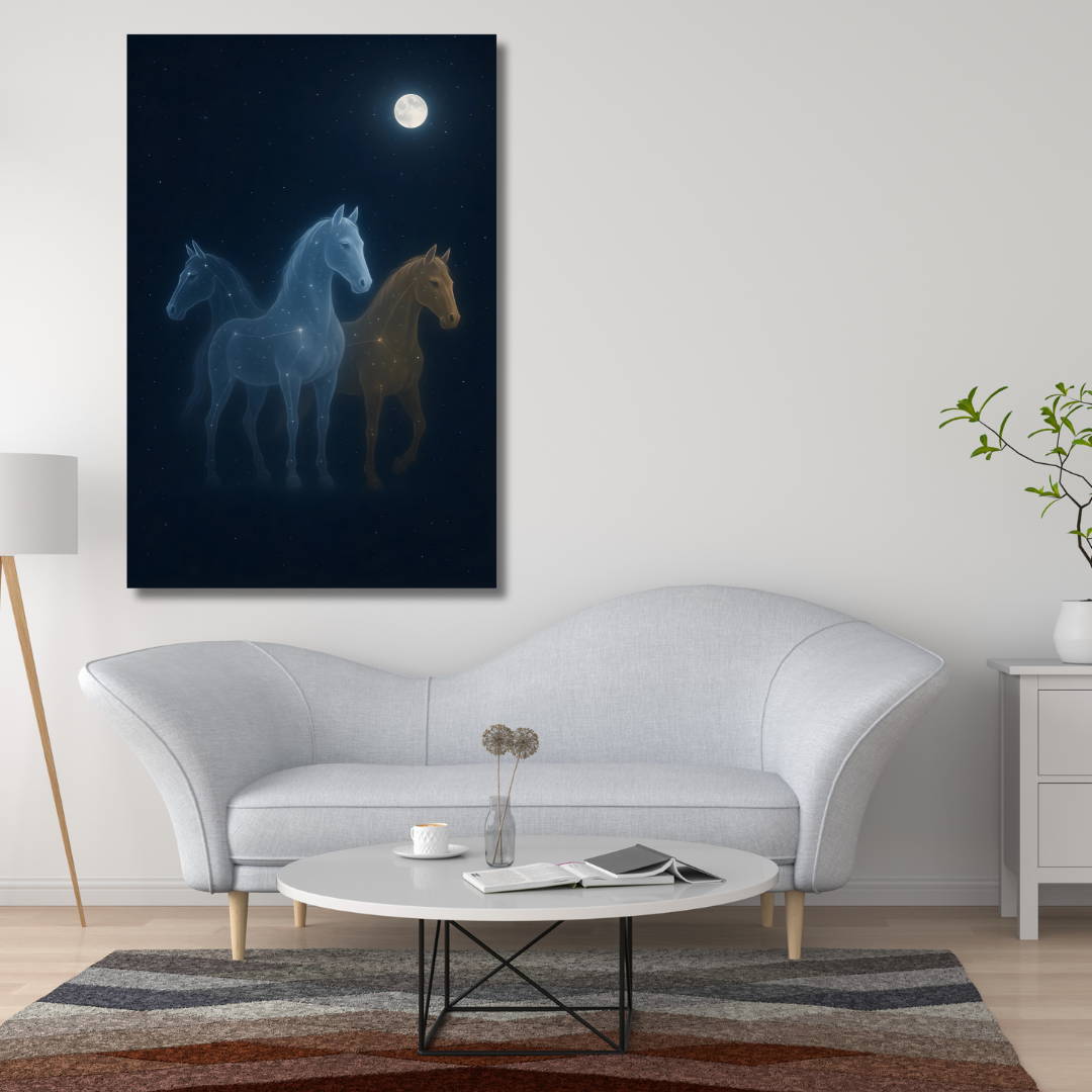 Tableau décoratif – Chevauchée Lunaire – 120 x 80 cm