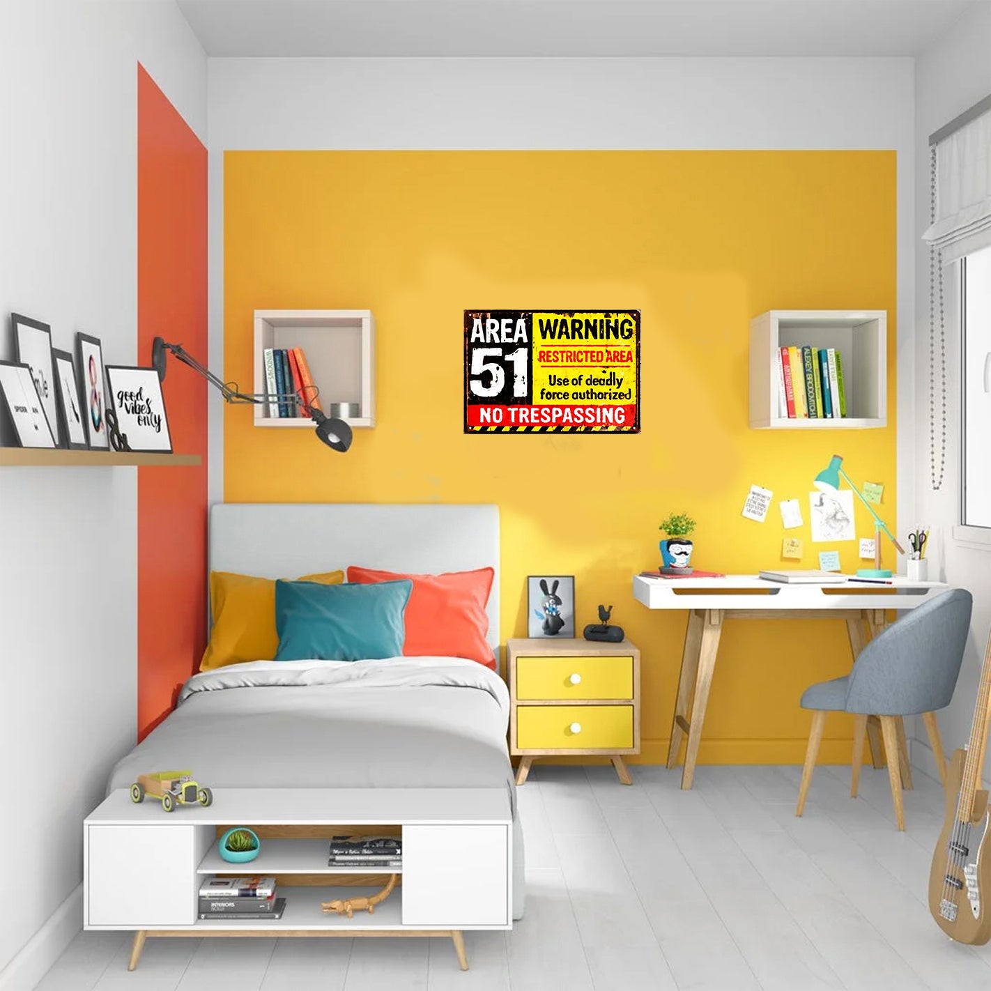 Plaque Area 51  - 21 x 30 cm mdf