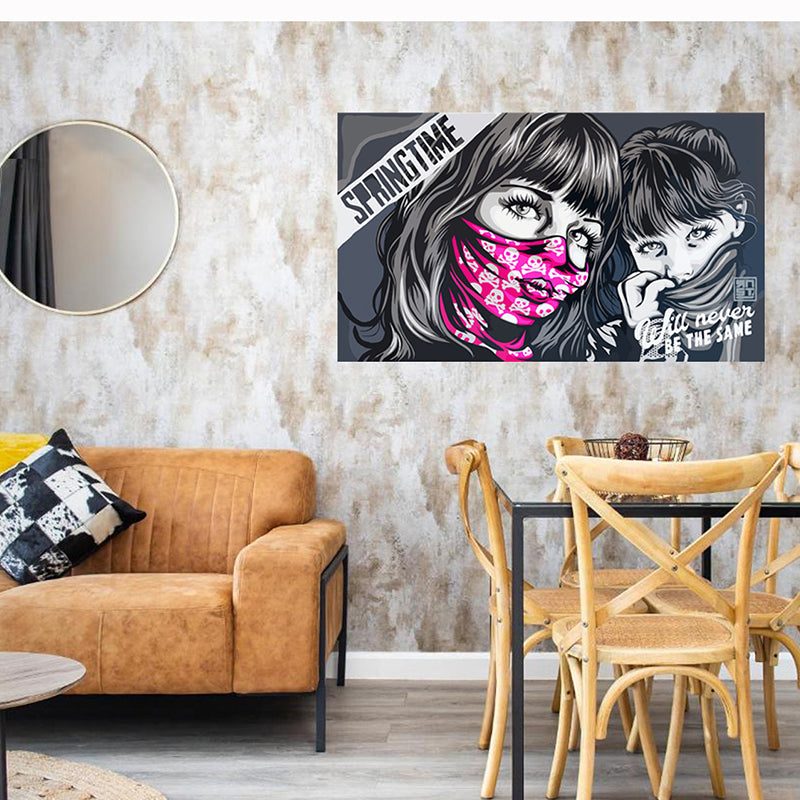 tableau décoratif - Graffiti Spring time - vinyle mat sur mdf -105 x 60 cm