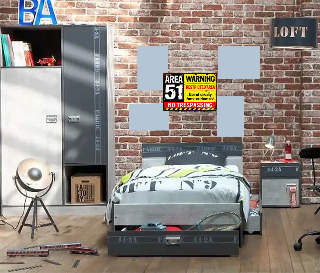 Plaque Area 51  - 21 x 30 cm mdf