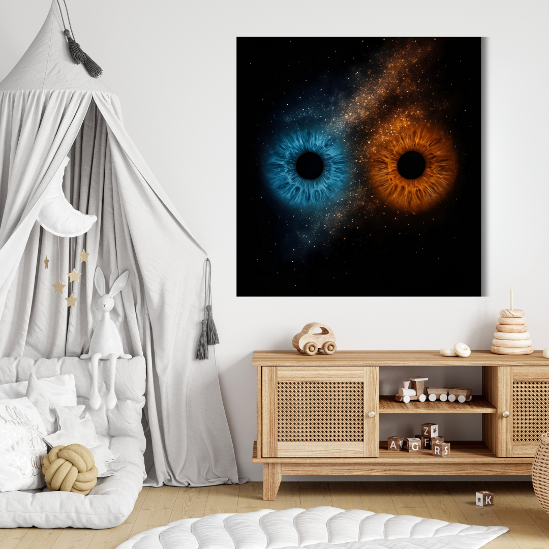 Tableau décoratif – Dualité Cosmique – 100 x 100 cm
