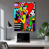 Tableau Pop Art Vibrant - Amour & Couleurs ( 100 cm X 70 cm )