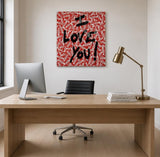 Tableau Pop Art "Fragile Love" – Street Art & Romance Urbaine ( 100 cm X 80 cm )