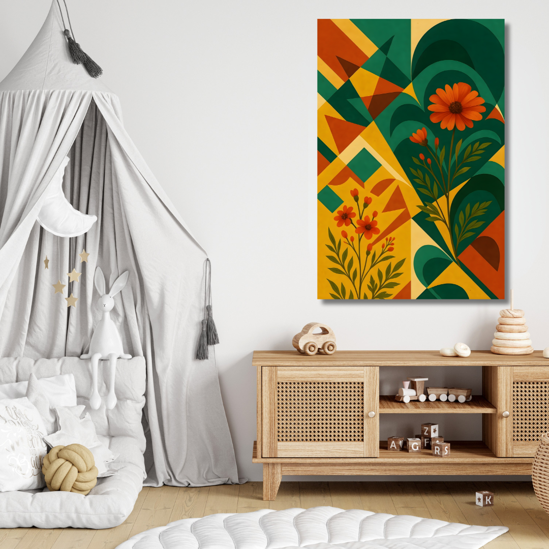 Tableau décoratif – Florale Abstraite – 120 x 80 cm