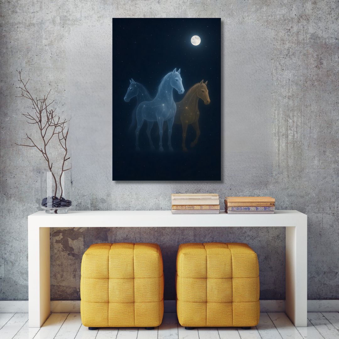 Tableau décoratif – Chevauchée Lunaire – 120 x 80 cm