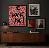 Tableau Pop Art "Fragile Love" – Street Art & Romance Urbaine ( 100 cm X 80 cm )