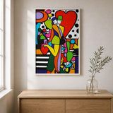Tableau Pop Art Vibrant - Amour & Couleurs ( 100 cm X 70 cm )