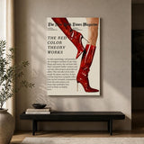 Tableau Décoratif "The Red Color Theory" Style Magazine