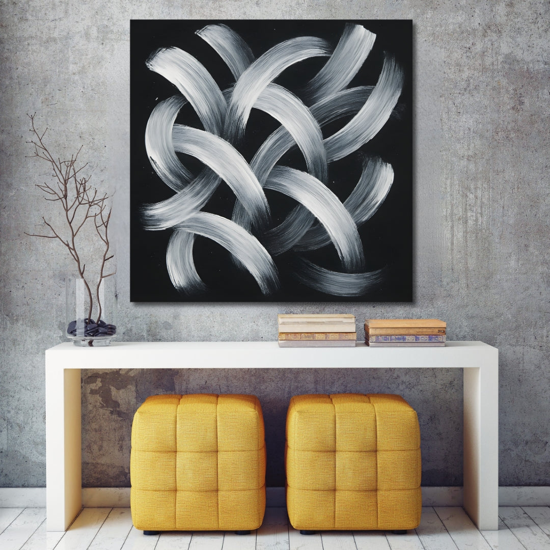 Tableau décoratif – Tressage Silencieux – 100 x 100 cm