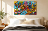 Tableau Néo-Cubiste "Dédale Créatif" – Pop Art & Imagination ( 120 cm X 80 cm )