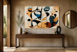 Écho Abstrait : Symphonie de Formes et de Couleurs (80 cm x 120 cm)