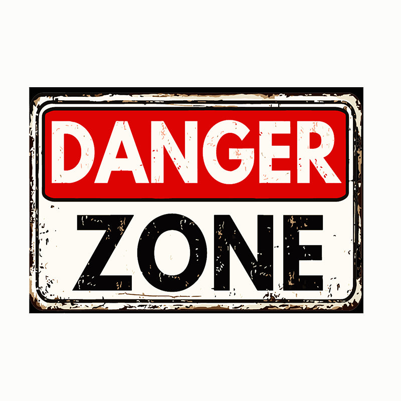 tableau décoratif - Danger - mdf -30-20 cm vinyle mat
