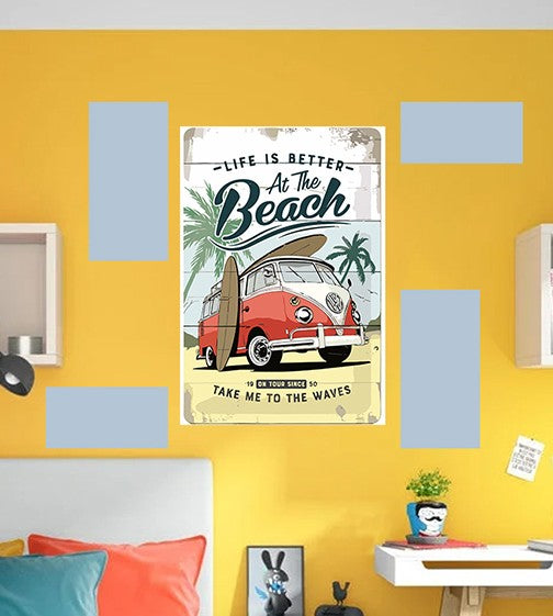 Tableau décoratif - Beatch PF-  21-30 cm - vinyle mat