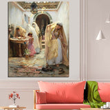Tableau décoratif en vinyle - femme arabesque - 80 x 100 cm