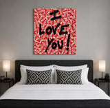 Tableau Pop Art "Fragile Love" – Street Art & Romance Urbaine ( 100 cm X 80 cm )