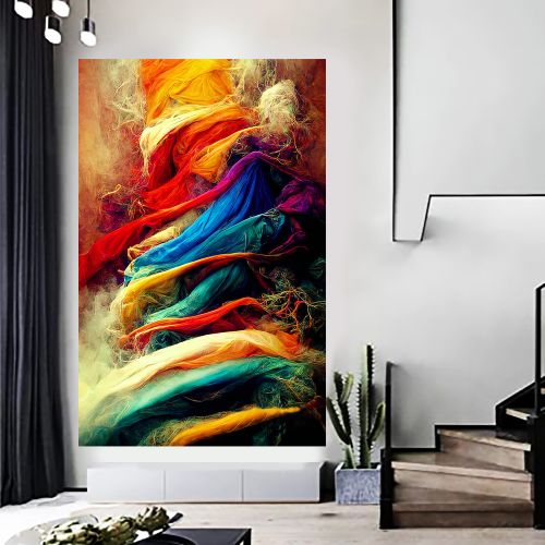 tableau décoratif – Verticale Tornade - 75 x 120 cm - bâche enduis