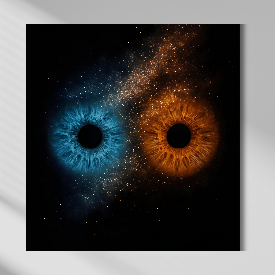 Tableau décoratif – Dualité Cosmique – 100 x 100 cm