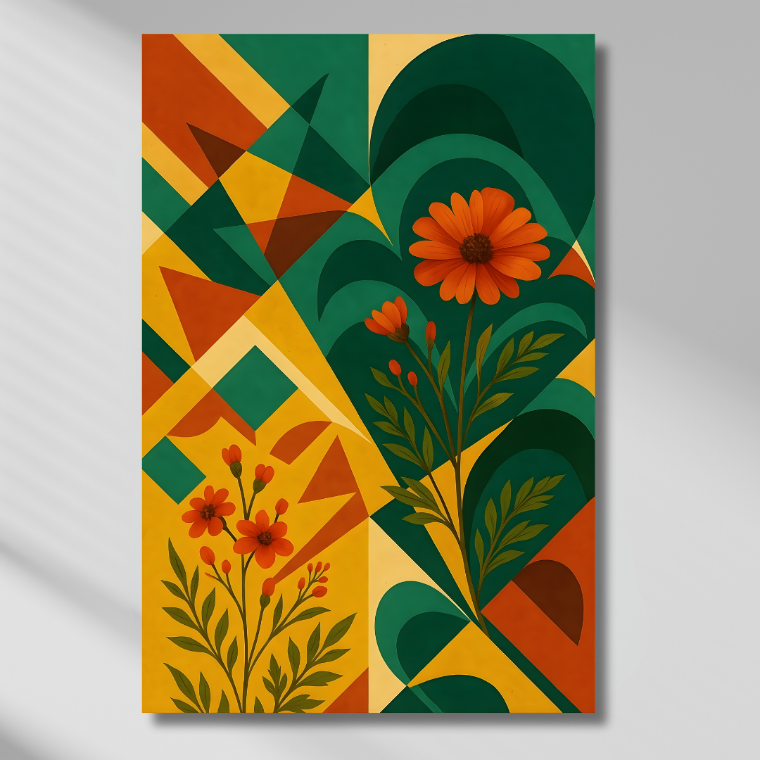 Tableau décoratif – Florale Abstraite – 120 x 80 cm