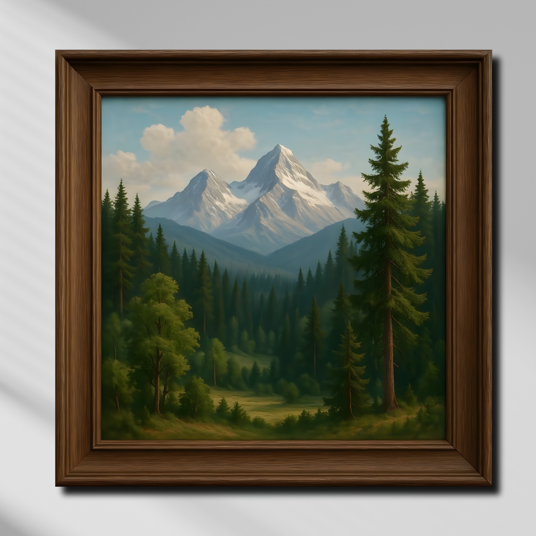 tableau décoratif - Sérénité Alpine - 100 x 100 cm