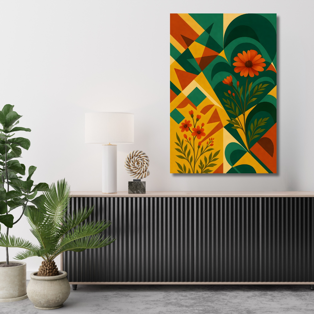 Tableau décoratif – Florale Abstraite – 120 x 80 cm