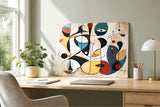 Écho Abstrait : Symphonie de Formes et de Couleurs (80 cm x 120 cm)