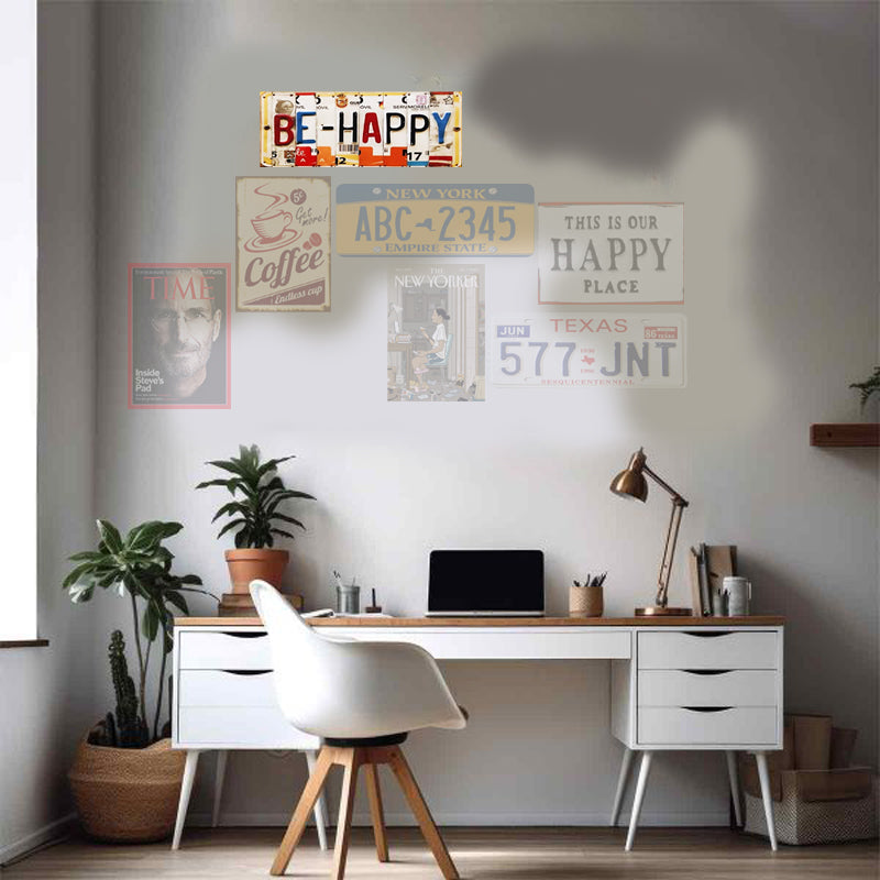 Plaque Be-happy 42 X 15 cm - mdf