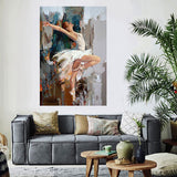 Tableau décoratif - danse classique abstraite - 80 x 120 cm