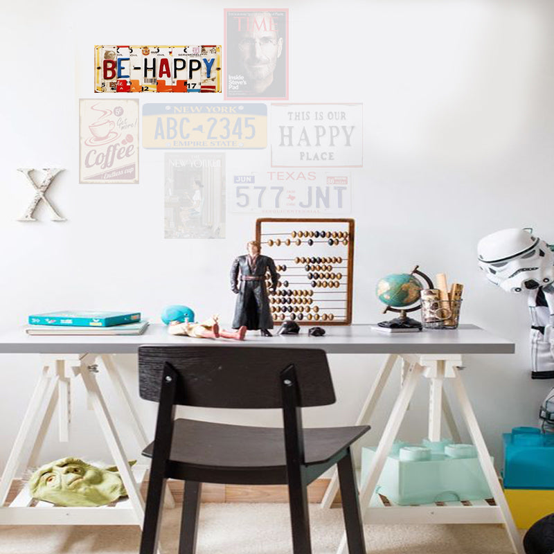 Plaque Be-happy 42 X 15 cm - mdf