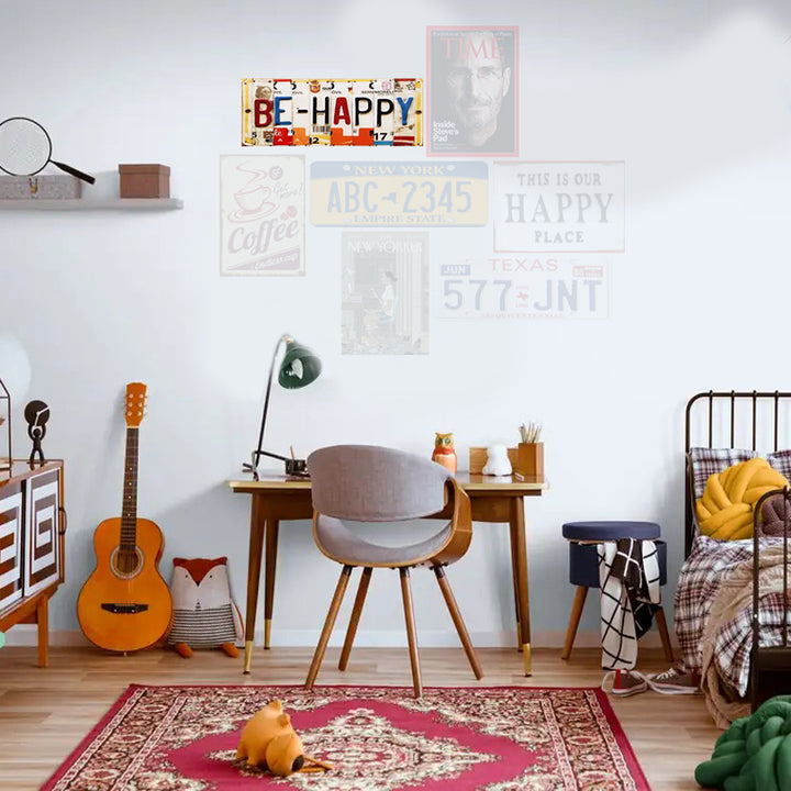 Plaque Be-happy 42 X 15 cm - mdf