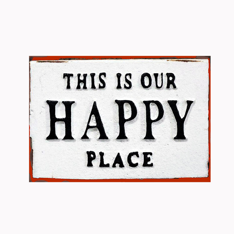 Tableau décoratif - plaque 21x30cm -  happy place