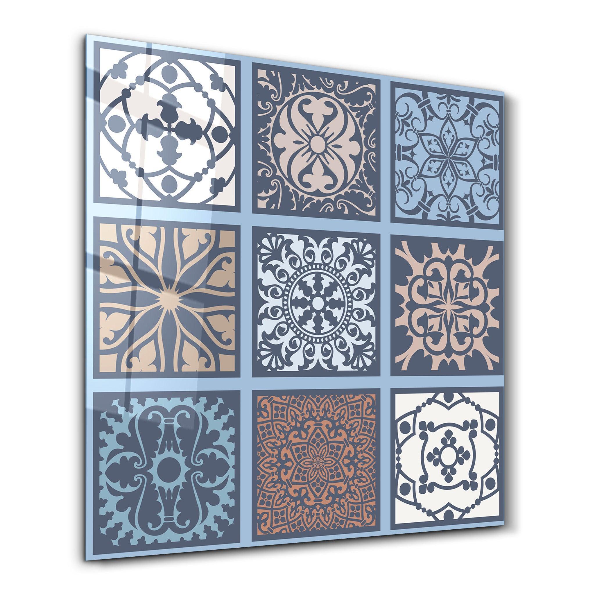 Poster décoratif "Mediterranean Tiles 9 carreaux"