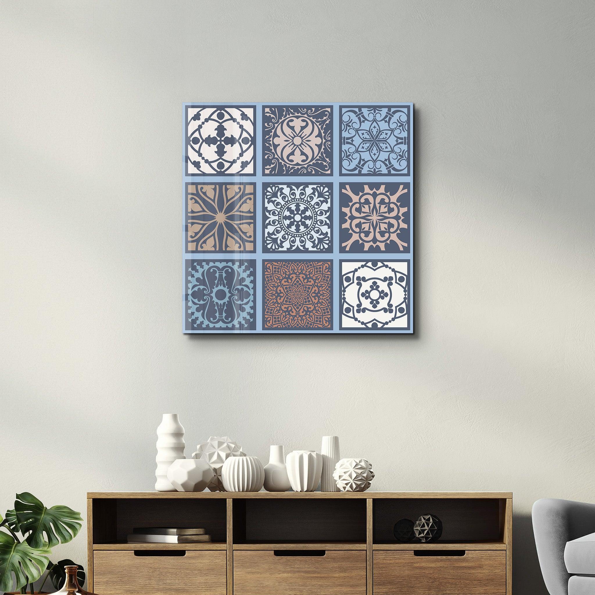Poster décoratif "Mediterranean Tiles 9 carreaux"