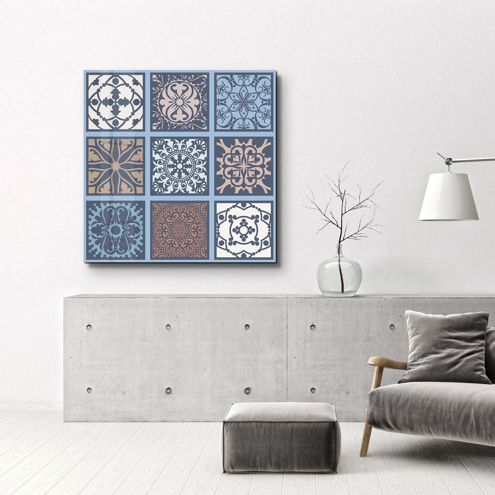 Poster décoratif "Mediterranean Tiles 9 carreaux"