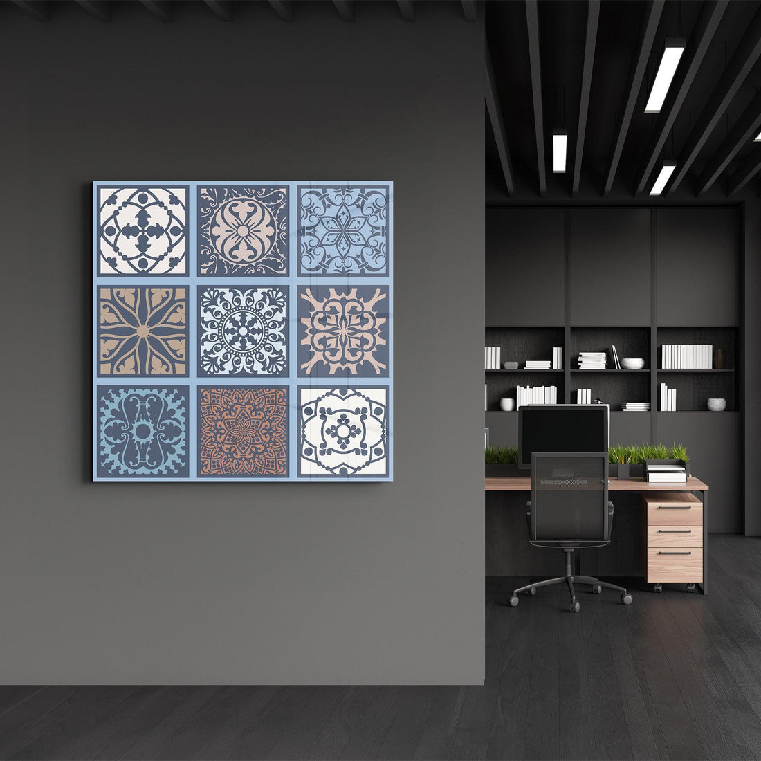 Poster décoratif "Mediterranean Tiles 9 carreaux"