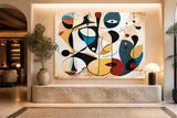Écho Abstrait : Symphonie de Formes et de Couleurs (80 cm x 120 cm)