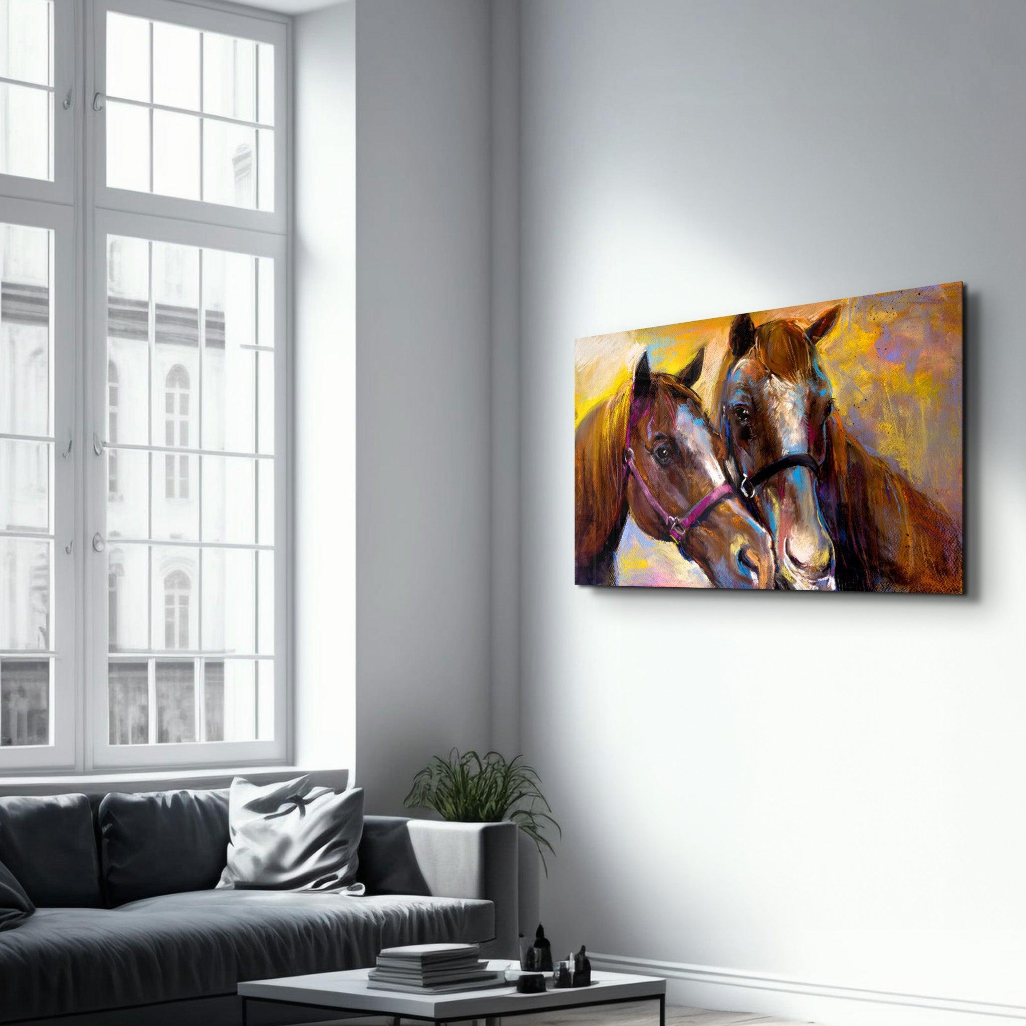 Tableau Mural "Tendresse Équine"