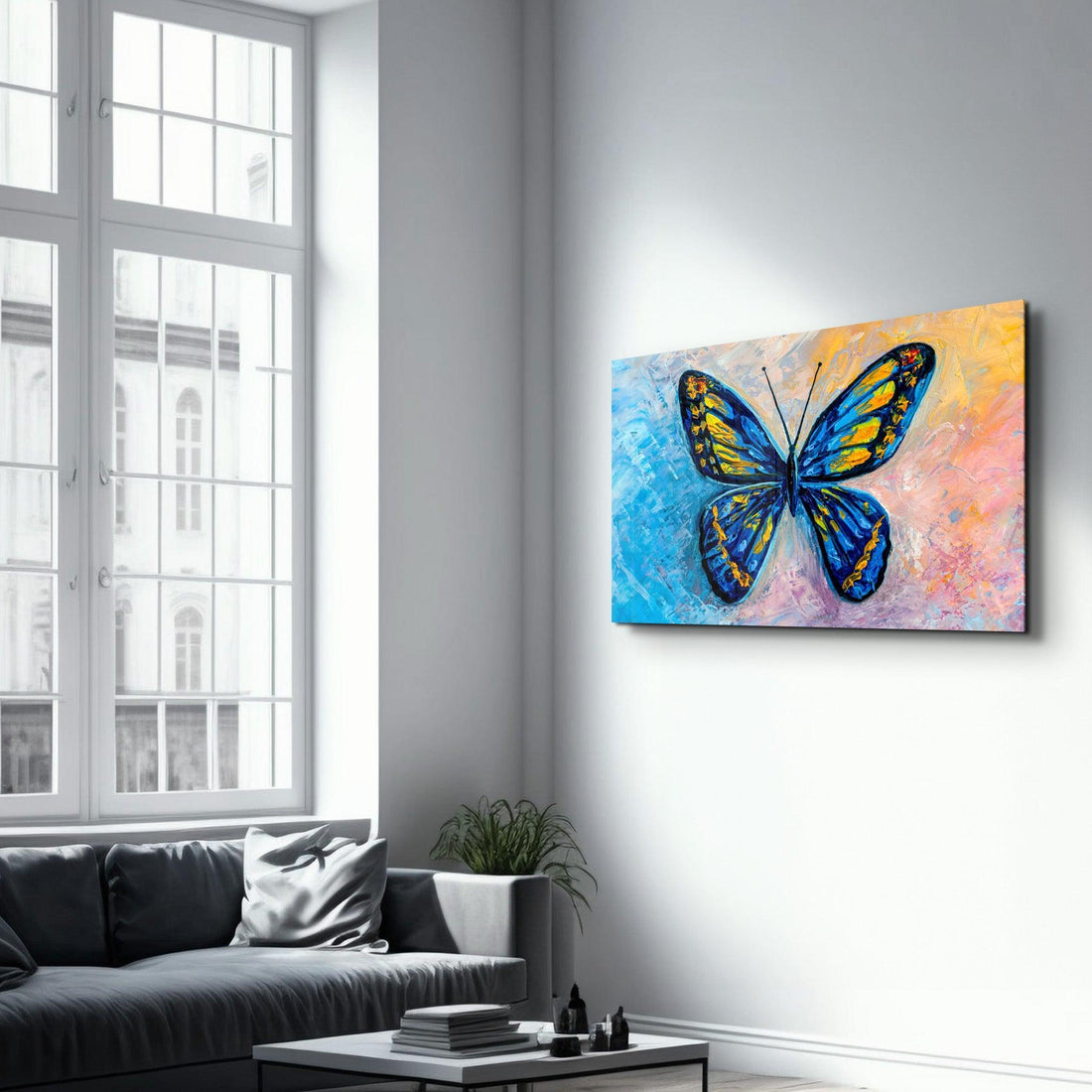 Tableau Mural "Papillon Azur"