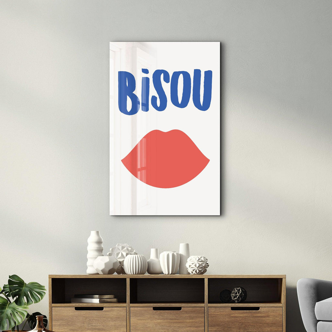 Poster affectueux "BISOU"