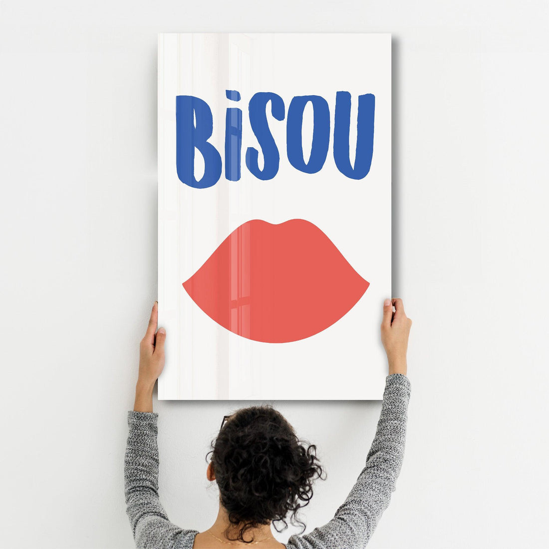 Poster affectueux "BISOU"