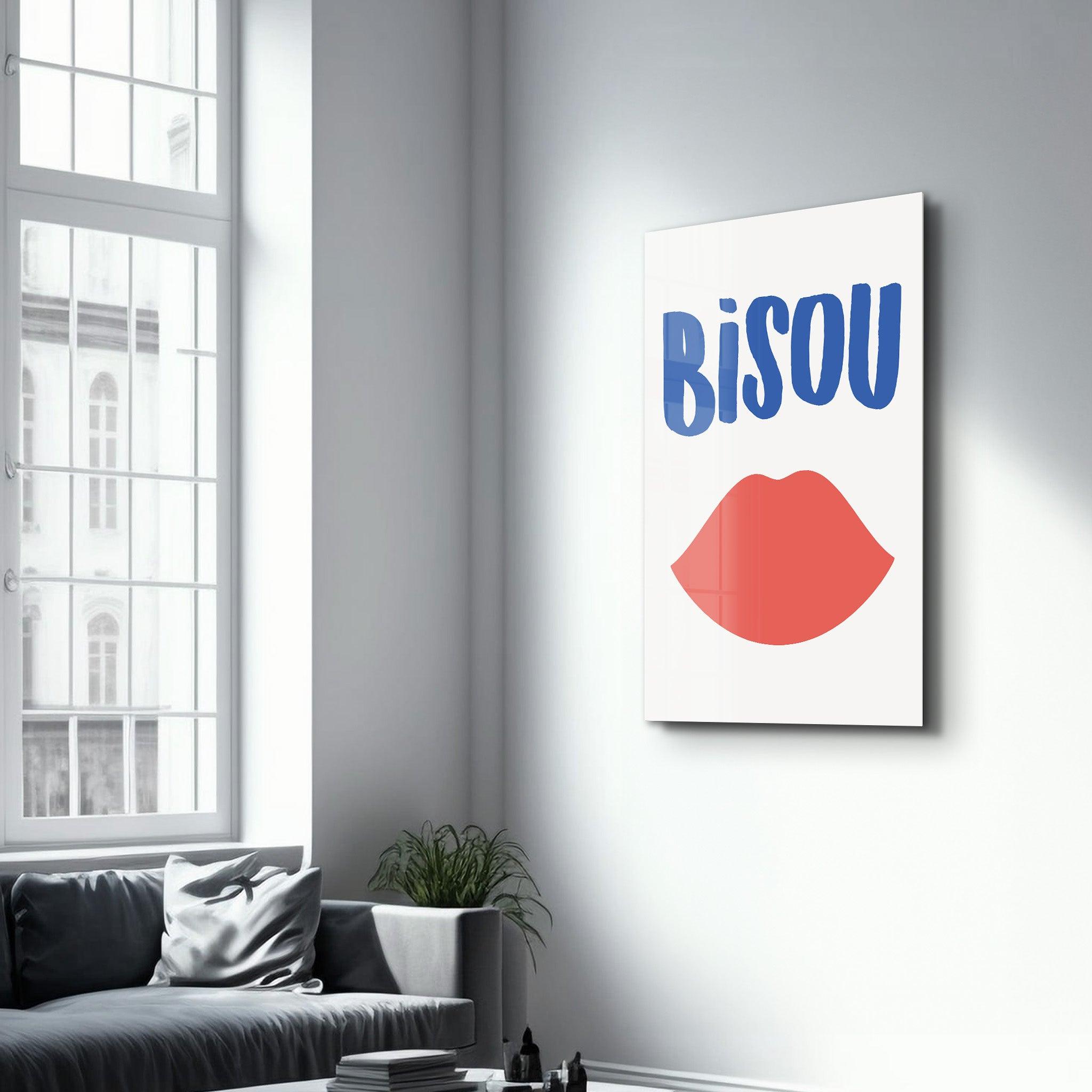 Poster affectueux "BISOU"