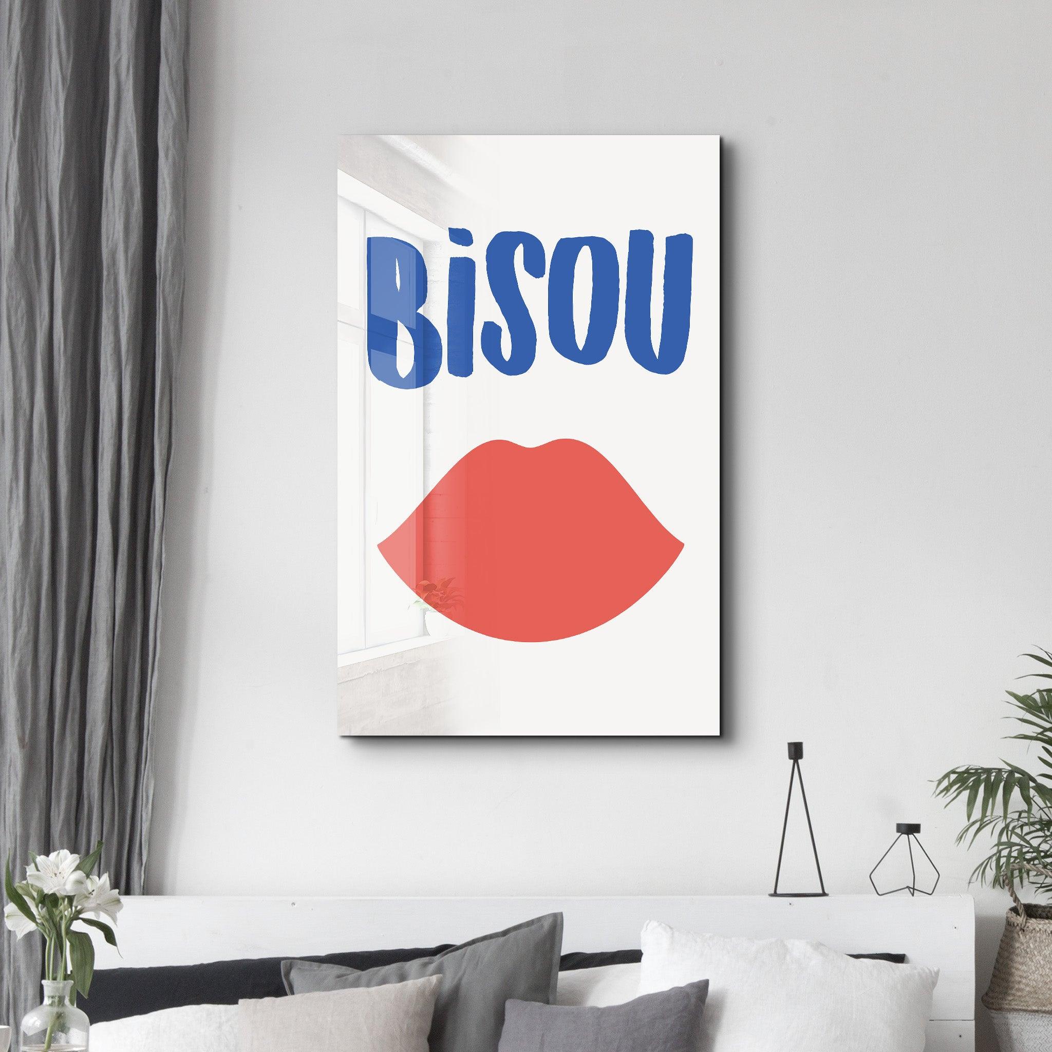Poster affectueux "BISOU"